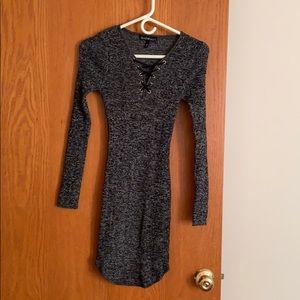 Derek heart gray sweater dress